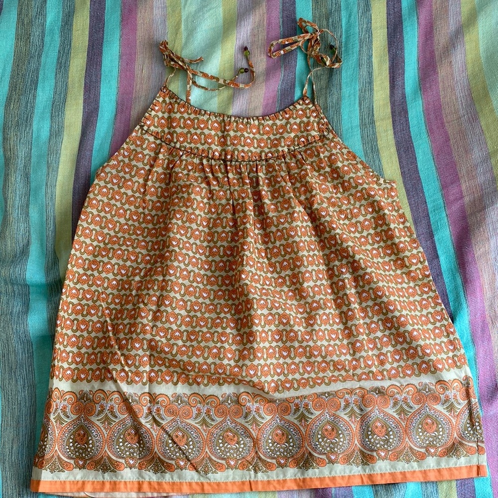 Lucky Brand orange bohemian tank top
